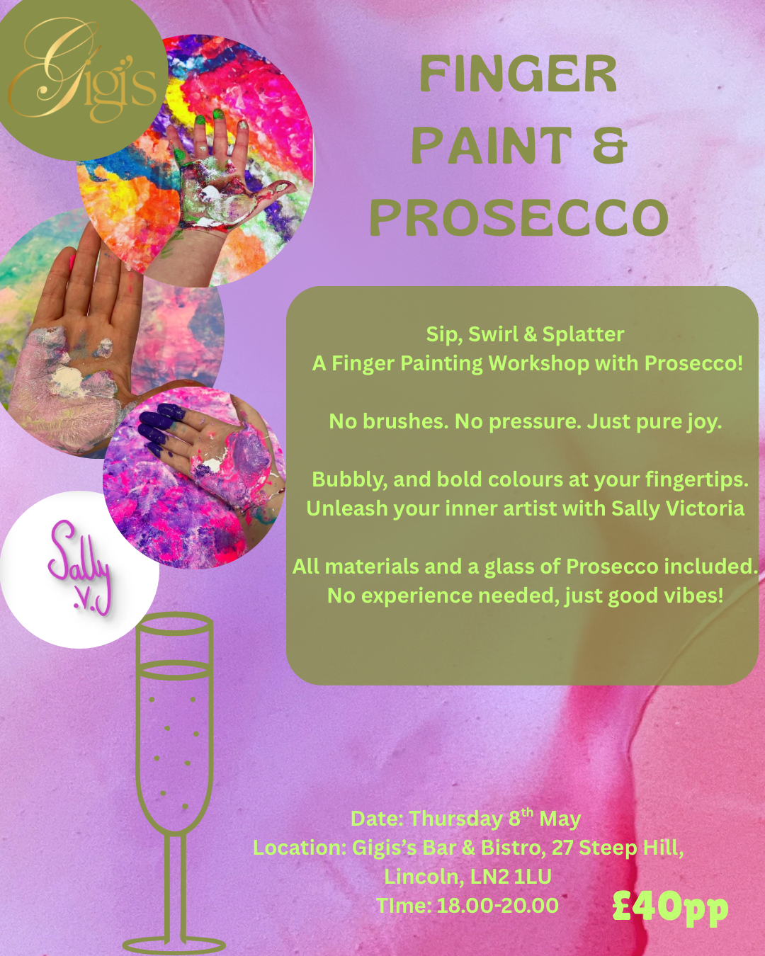Finger Paint & Prosecco